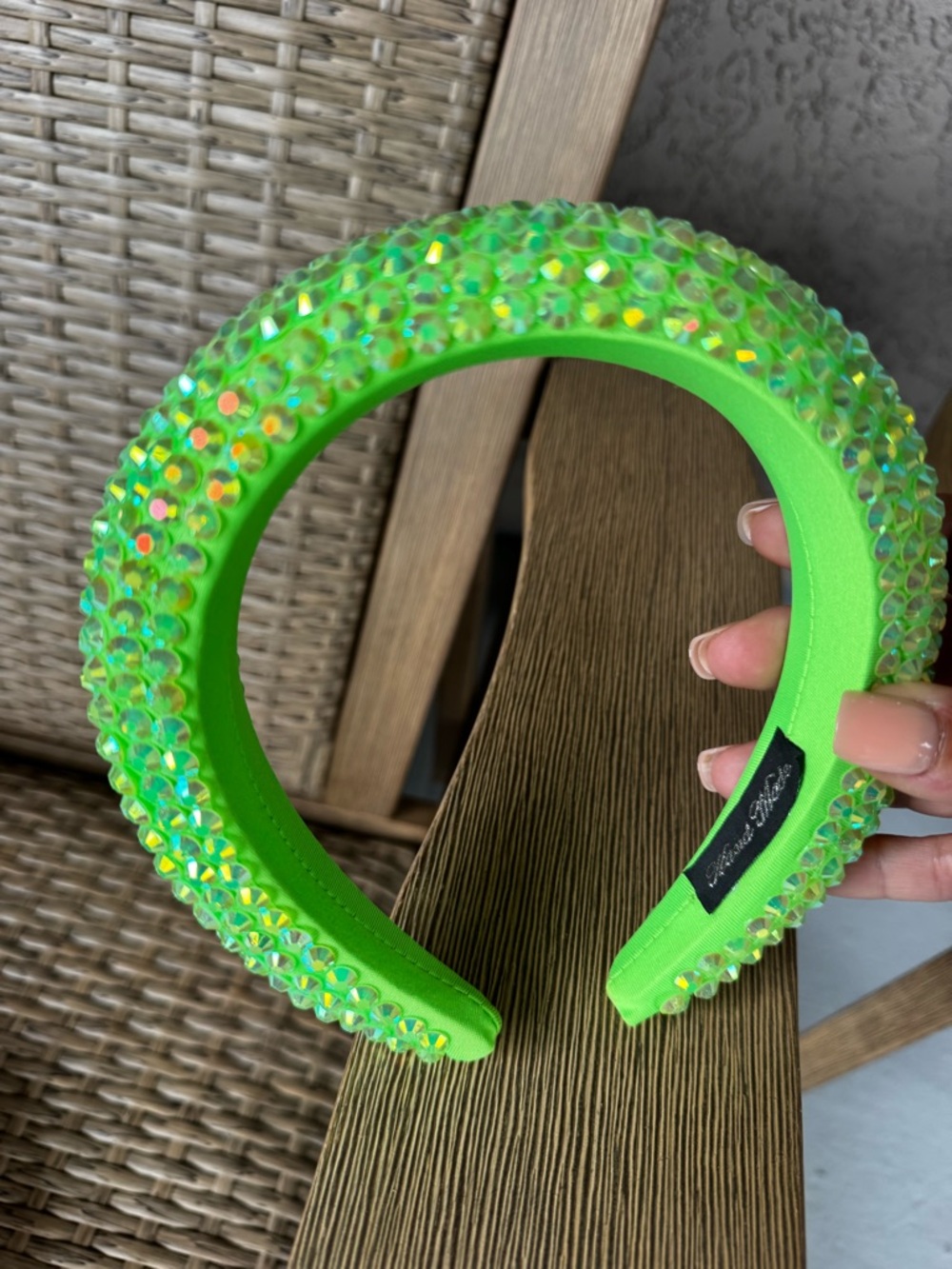Stunning Lime Green Crystal Headband